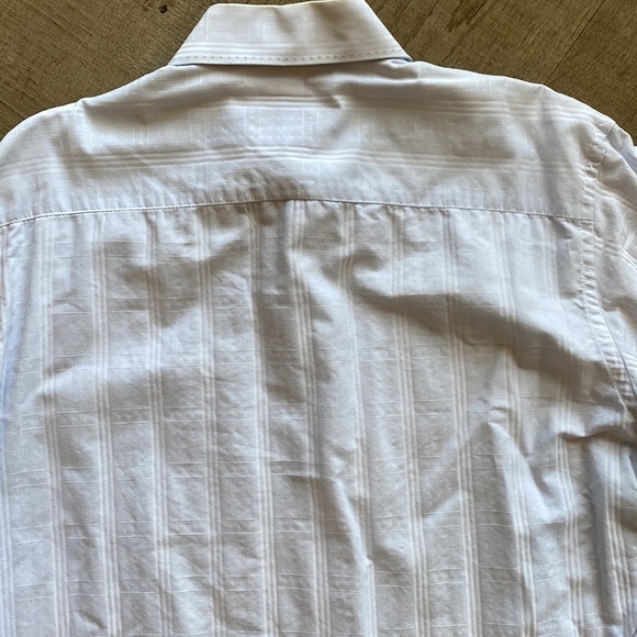 Bugatchi Classic Fit Light Blue Tonal Plaid Cotton Shirt Size Large EUC - Picture 5 of 13